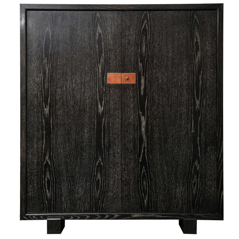 black wood cabinet