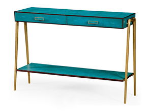Shagreen Console Tale teal