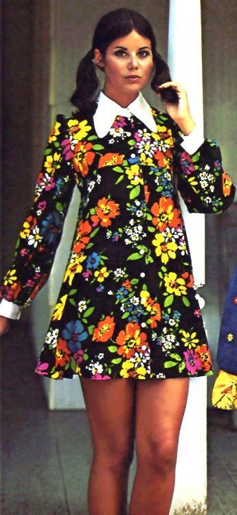 floral print dress 1960s 1970s design inspiration